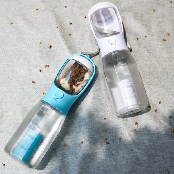 Portable Cat Dog Water Bottle Food Feeder Drinker Poop