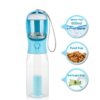 Portable Cat Dog Water Bottle Food Feeder Drinker Poop
