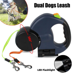 Dual Pet Leash Lead 360 Swivel