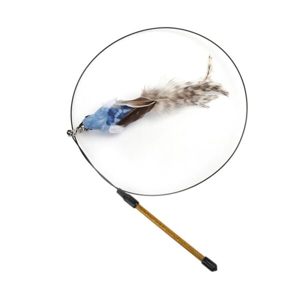 Steel Wire Feather Cat Teaser Stick